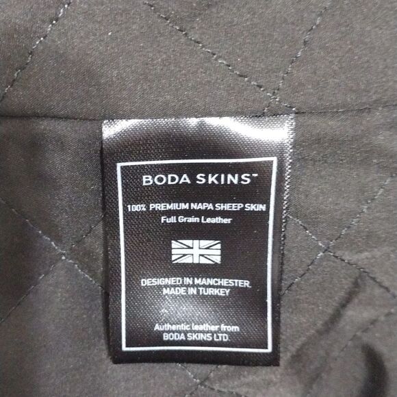 BODA SKINS N S Alexander Premium Black Leather Moto Jacket 2 Luxe Edgy Biker Fit - Picture 16 of 17